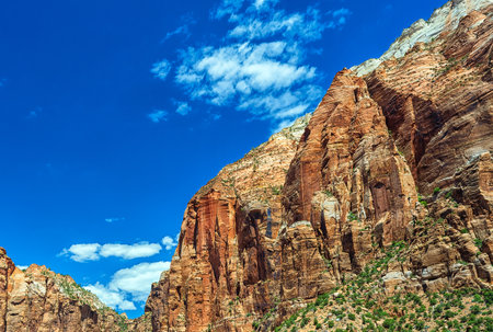 Rock formation in Zion National park, Utah, usaの写真素材