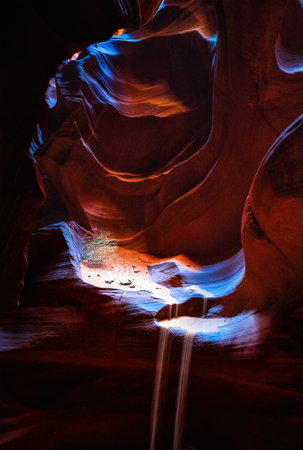 Antelope Canyon lights and rocks arizona usaの写真素材