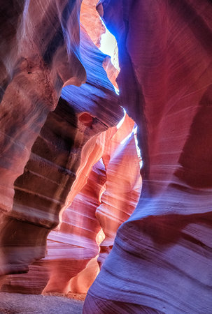 Antelope Canyon lights and rocks arizona usaの写真素材