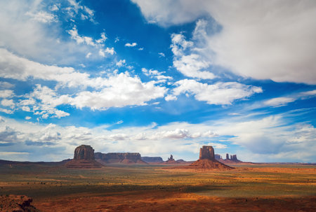 Monument Valley on the Border between Arizona and Utah, United Statesの写真素材