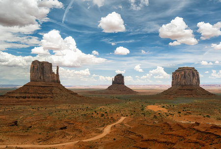 Monument Valley on the Border between Arizona and Utah, United Statesの写真素材