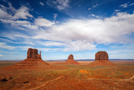 Monument Valley on the Border between Arizona and Utah, United Statesの写真素材