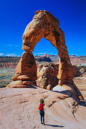 Delicate Arch, Arches National Park, Utah, USAの写真素材