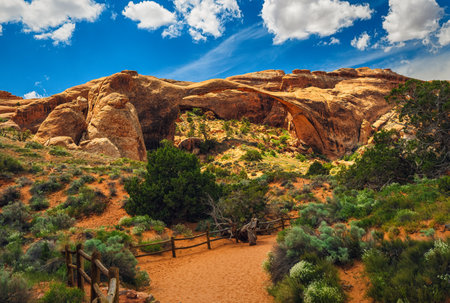 Landscape Arch Arches National Parkの写真素材