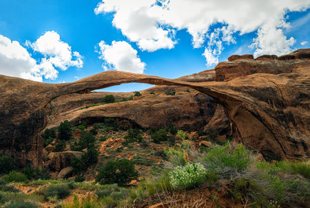 Landscape Arch Arches National Parkの写真素材