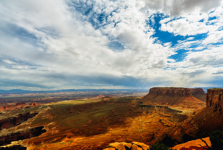 Erosion of nature makes beautiful canyon landscape, Dead horse state park, Utah USAの写真素材