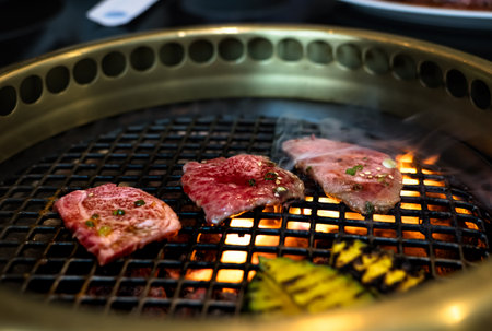 Japanese barbecue is called Yakinikuの写真素材