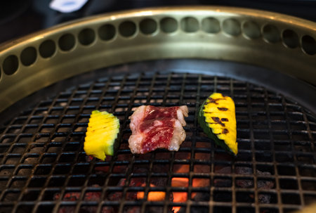 Japanese barbecue is called Yakinikuの写真素材