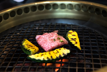 Japanese barbecue is called Yakinikuの写真素材