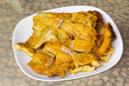 Grilled chicken with turmeric,Thai styleの写真素材