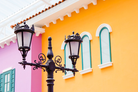 Classic street lamp at Venezia, Hua Hin, Prachuap Khiri Khan province, Thailandの写真素材
