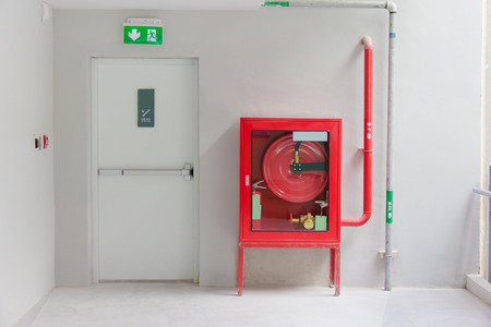 Fire exit door and fire extinguish equipment