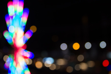 Colorful bokeh background,  fluorescent lightsの写真素材