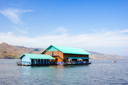 Floating Resort in dam,Thailandのeditorial素材