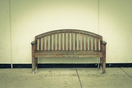 brown bench,vintage effect filterの写真素材