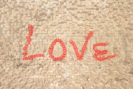 3D bar background with loveの写真素材