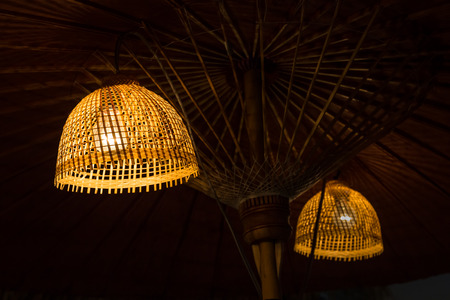 lamp and umbrellaの写真素材