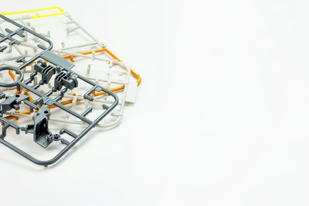part of plastic model kit on background,injection moulding of toyの写真素材