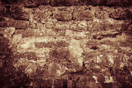 Brown Bricks Wall Patternの写真素材