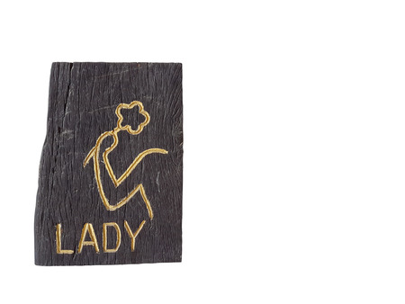 Sign of the Toilet WC,clipping pathの写真素材