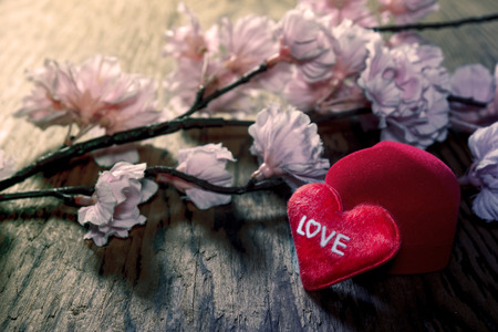 heart-shaped in jewelry boxの写真素材