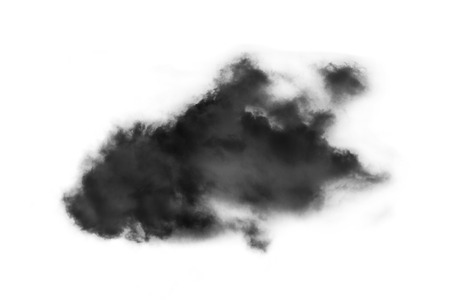 Textured Smoke,Abstract black,isolated on white backgroundの写真素材