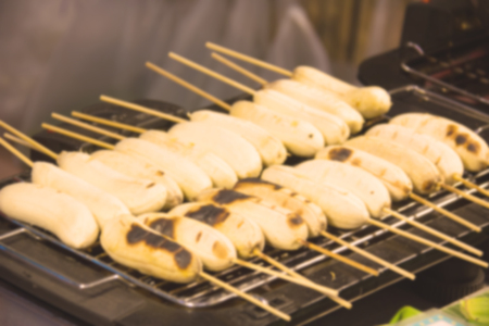 Grilled banana blur background of Illustration,Abstract Blurred の写真素材