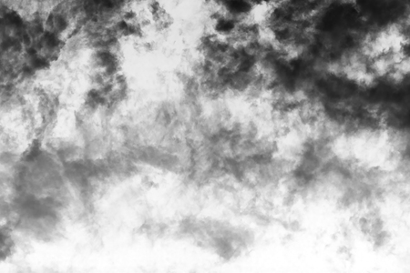 Textured cloud,Abstract black,isolated on white backgroundの写真素材