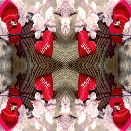 seamless heart-shaped in jewelry box, Abstract patternの写真素材