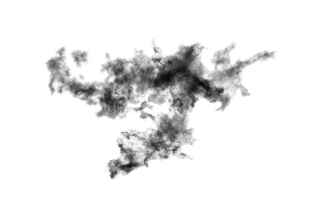 Cloud Isolated on white background,Smoke Textured,Abstract blackの写真素材