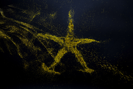 Colorful gold bokeh background of Christmas lights and New year,golden glitter textureの写真素材