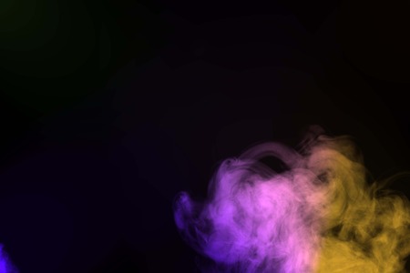 Abstract smoke isolated on black background,Rainbow powder