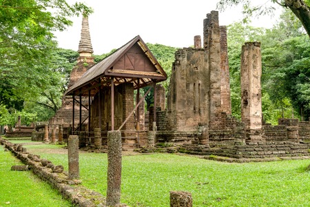 Si Satchanalai National Historica Park inThailandの写真素材