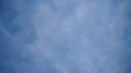 White cloud and blue sky background with copy spaceの写真素材