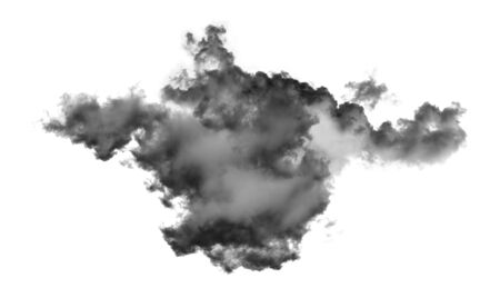 white cloud Isolated on white background,Smoke Textured,brush effectの写真素材