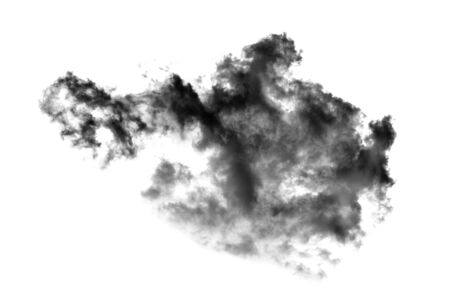 white cloud Isolated on white background,Smoke Textured,brush effectの写真素材