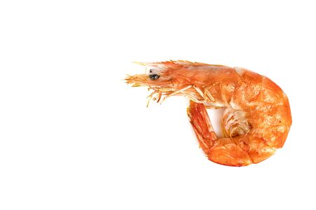 roasted prawn isolated on white background ,grilled shrimpの写真素材