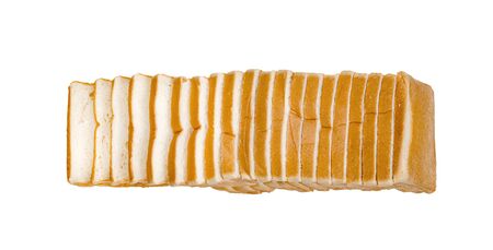 Sliced bread isolated on white backgroundの写真素材