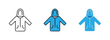 anorak icon set isolated on white background for web design ,travel conceptのイラスト素材