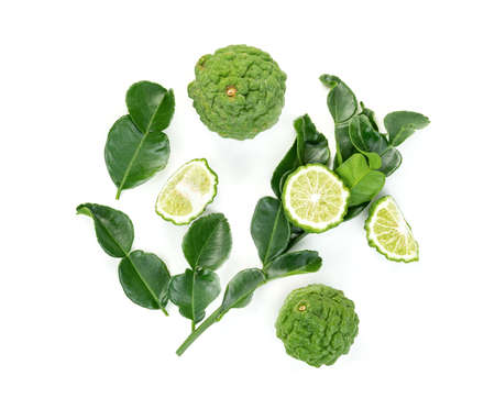 fresh bergamot fruit  isolated on white background