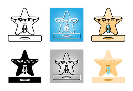 Water tank for drink icon set isolated on whiteのイラスト素材