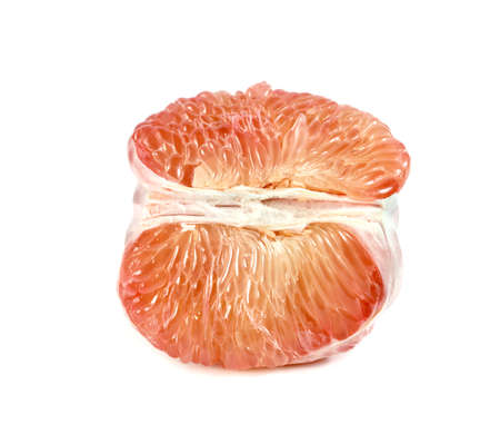pomelo peel fruit isolated on white background