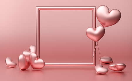 podium empty with geometric shapes in pink pastel composition for modern stage display and...