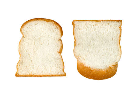 Sliced bread isolated on white background
