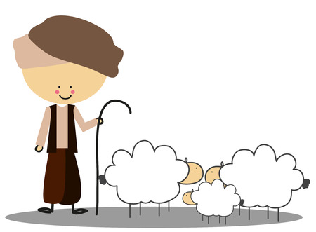 Doodle shepherd - Full Colorのイラスト素材