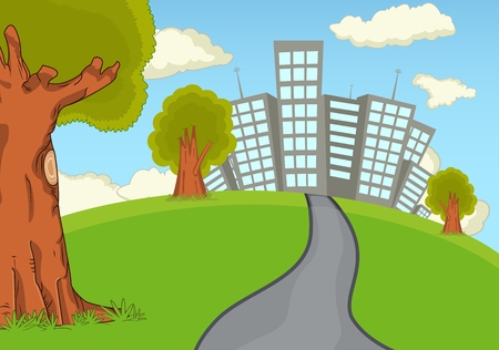 Park cartoon vector illustrationのイラスト素材