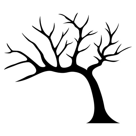 Decorative tree silhouetteのイラスト素材