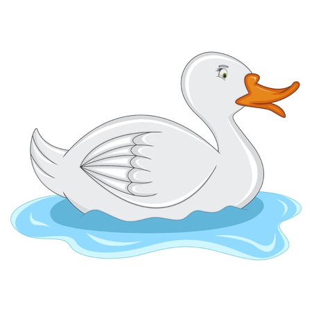 Cute Duck cartoonのイラスト素材
