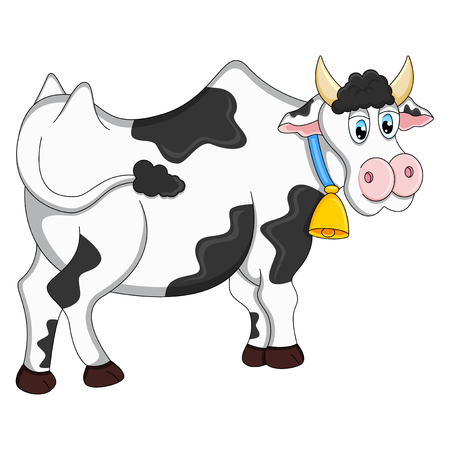 Cow cartoon vector illustrationのイラスト素材