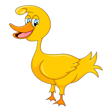 Duck cartoon vector illustrationのイラスト素材